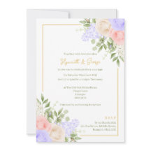 Convite para Casamento de Foil do Jardim do País I