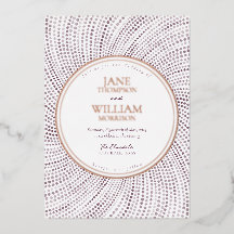 Convite para Casamento de Folha Lilac Watercolor