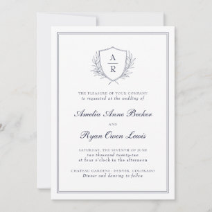 Convite para Casamento de Folhas Mínimas Elegante