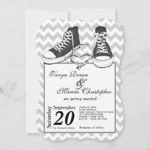 Convite para Casamento de Fornos Chevron 5x7