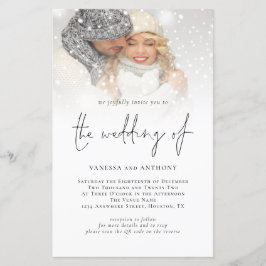 Convite para Casamento de Foto de Código QR de Orç