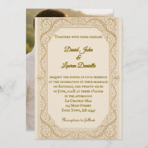 Convite Para Casamento De Foto Fleur De Filigree