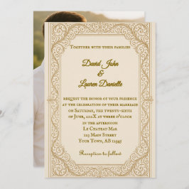 Convite Para Casamento De Foto Fleur De Filigree