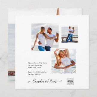 Convite para Casamento de FOTOGRAFIA Branca e Negr