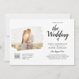 Convite para Casamento de FOTOGRAFIA Branca e Negr