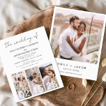 Convite para Casamento de Fotos Branco e Preto do<br><div class="desc">Celebre sua história de amor com nosso Convite para Casamento de Fotos Branco e Preto no Orçamento. Este convite elegante e barato captura a beleza eterno do seu romance em preto clássico e branco. Projetado para se adequar a qualquer orçamento, este convite não se compromete em estilo. A simplicidade do...</div>