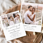 Convite para Casamento de Fotos Branco e Preto do<br><div class="desc">Celebre sua história de amor com nosso Convite para Casamento de Fotos Branco e Preto no Orçamento. Este convite elegante e barato captura a beleza eterno do seu romance em preto clássico e branco. Projetado para se adequar a qualquer orçamento, este convite não se compromete em estilo. A simplicidade do...</div>