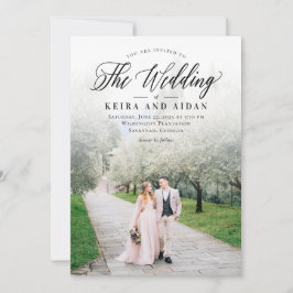 Convite para casamento de fotos clássicas para o F