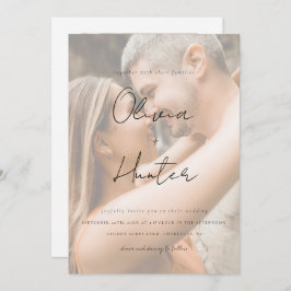 Convite para casamento de fotos com código QR mini