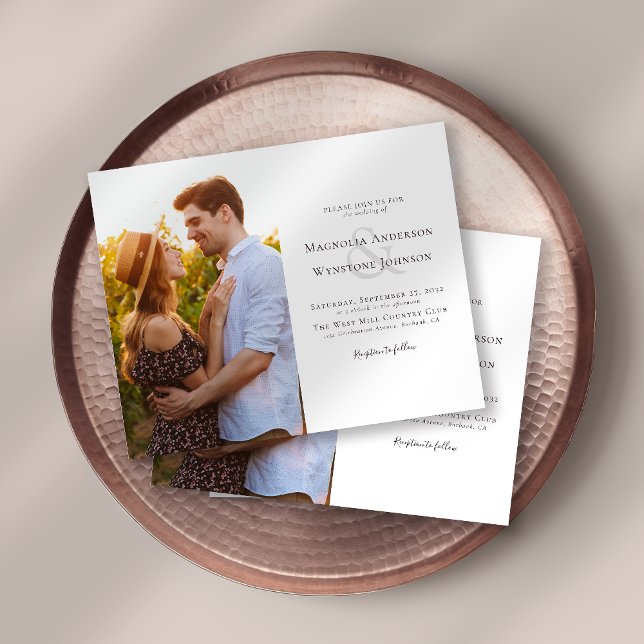 Convite para casamento de fotos de orçamento (Criador carregado)