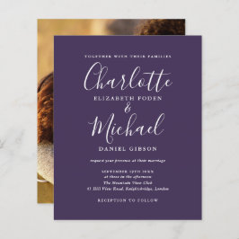 Convite para Casamento de Fotos de Script Puro de 