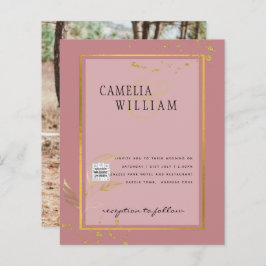 Convite para casamento de fotos do BUDGET Salvar a