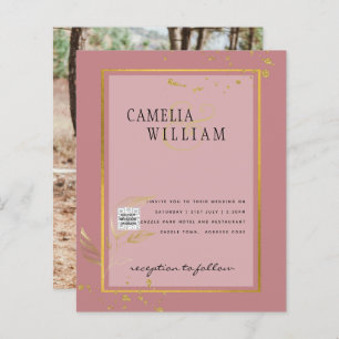 Convite para casamento de fotos do BUDGET Salvar a