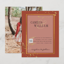 Convite para casamento de fotos do BUDGET Salvar a