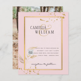 Convite para casamento de fotos do BUDGET Salvar a