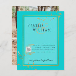 Convite para casamento de fotos do BUDGET Salvar a