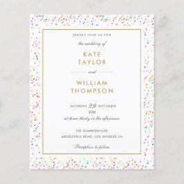 Convite para casamento de fotos do Rainbow Confett