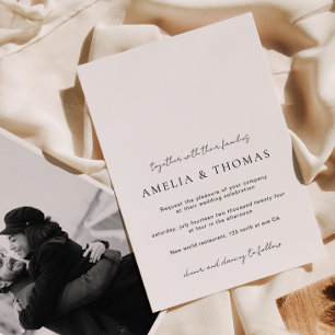 Convite para casamento de fotos Elegance de eterno