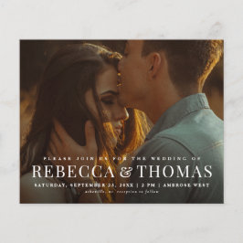 Convite para Casamento de Fotos Elegante Moderno d