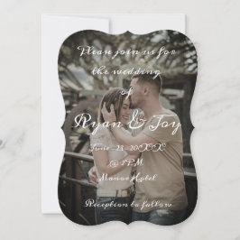 Convite para casamento de fotos em segundo plano