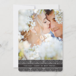 Convite para casamento de fotos Eu casado meu melh