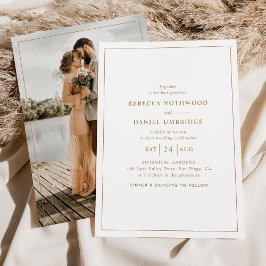 Convite para casamento de fotos minimalista