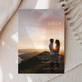 Convite para Casamento de Fotos Minimalista Modern