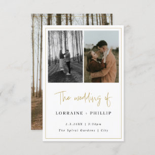 Convite para casamento de fotos modernas do cobrir