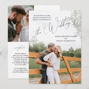 Convite para casamento de fotos múltiplas