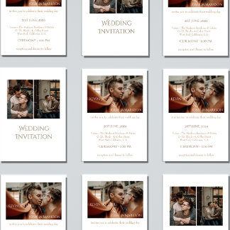 Convite para casamento de fotos personalizadas