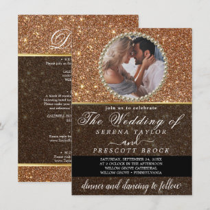 Convite para casamento de fotos personalizadas com