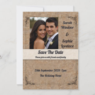 Convite para casamento de fotos pessoais