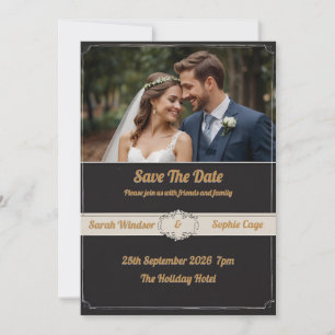 Convite para casamento de fotos pessoais