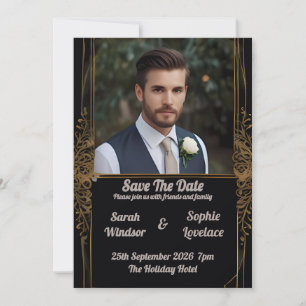 Convite para casamento de fotos pessoais
