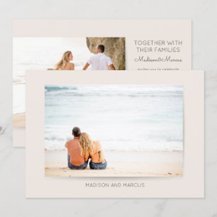 Convite para casamento de fotos simples e elegante