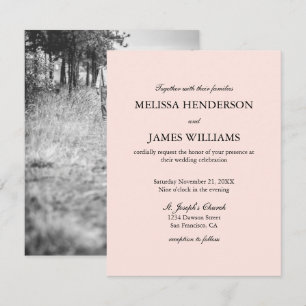 Convite para Casamento de Fotos Simples Minimalist