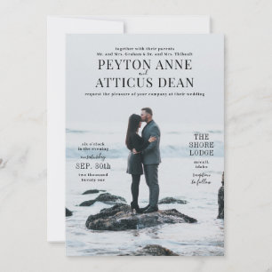 Convite para casamento de fotos verticais no Atmos