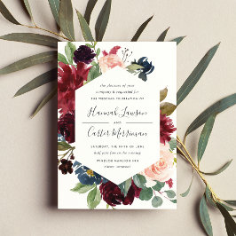 Convite para Casamento de Frame de Sangue Radiante