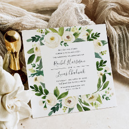 Convite para Casamento de Frame Floral Alabastro |