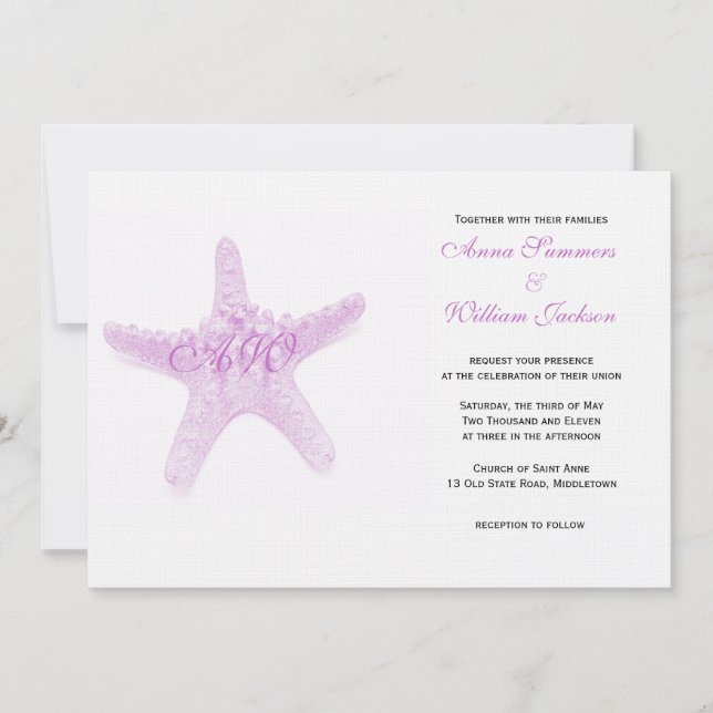 Convite Para Casamento De Frigorífico - Rosa (Frente)