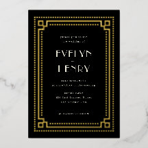 Convite para Casamento de Fronteira Decorativa