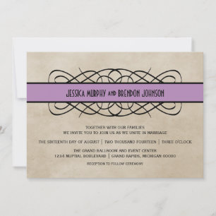 Convite para Casamento de Fronteira Violeta Flouri