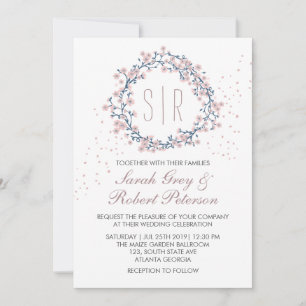 Convite para Casamento de Frota Branca Rosa