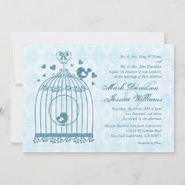 Convite Para Casamento De Gaiolas De Aves