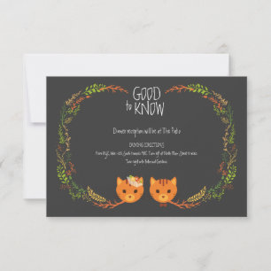 Convite Para Casamento De Gatos Da Floresta De Boh