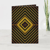 Convite para Casamento de Gatsby Dourado 2020