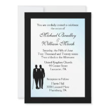 Convite para casamento de Gay de Dia Adorável