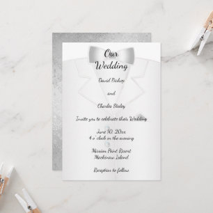 Convite para Casamento de gay elegante, mas simple