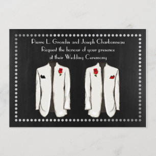 Convite para Casamento de Gay Tuxedo