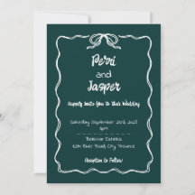 Convite para Casamento de Gem e Caneta Azure